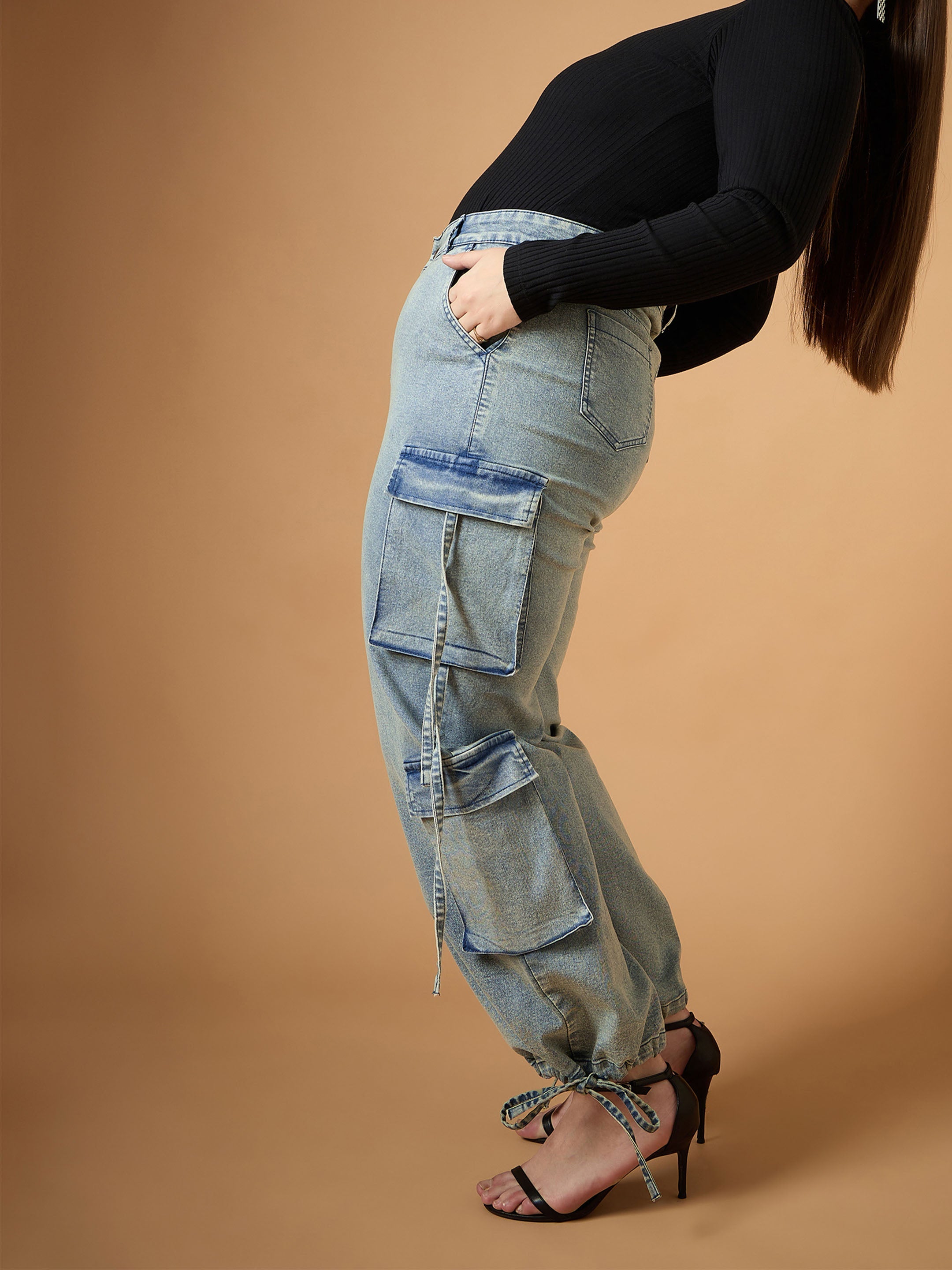 Women's Blue Side Pocket Jean - Sassafras