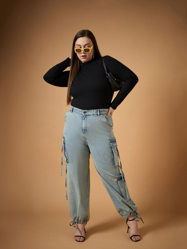 Women's Blue Side Pocket Jean