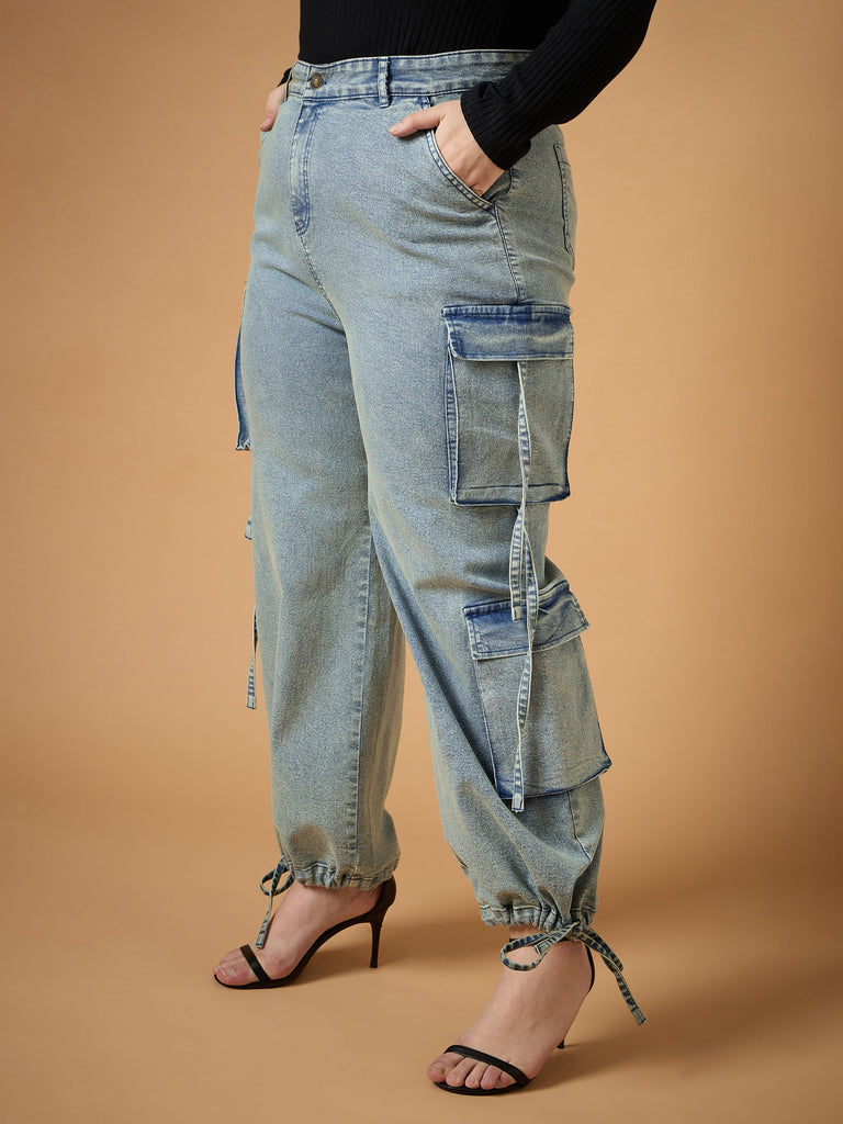 Women's Blue Side Pocket Jean