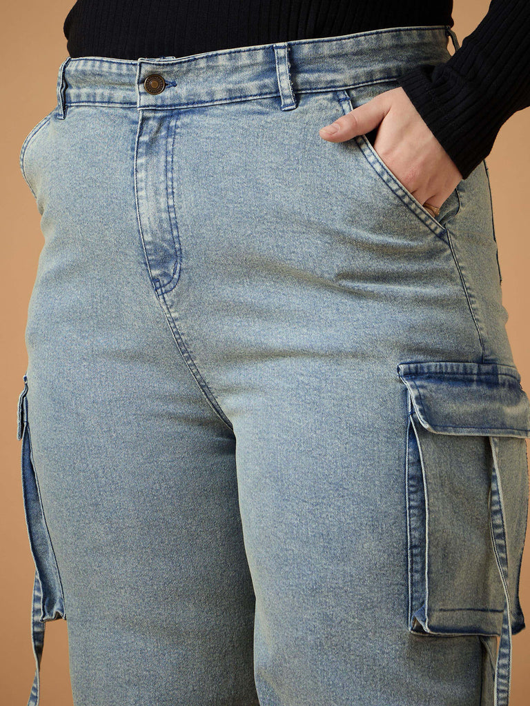 Women's Blue Side Pocket Jean