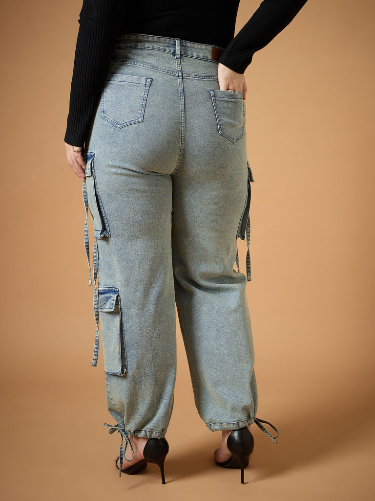 Women's Blue Side Pocket Jean