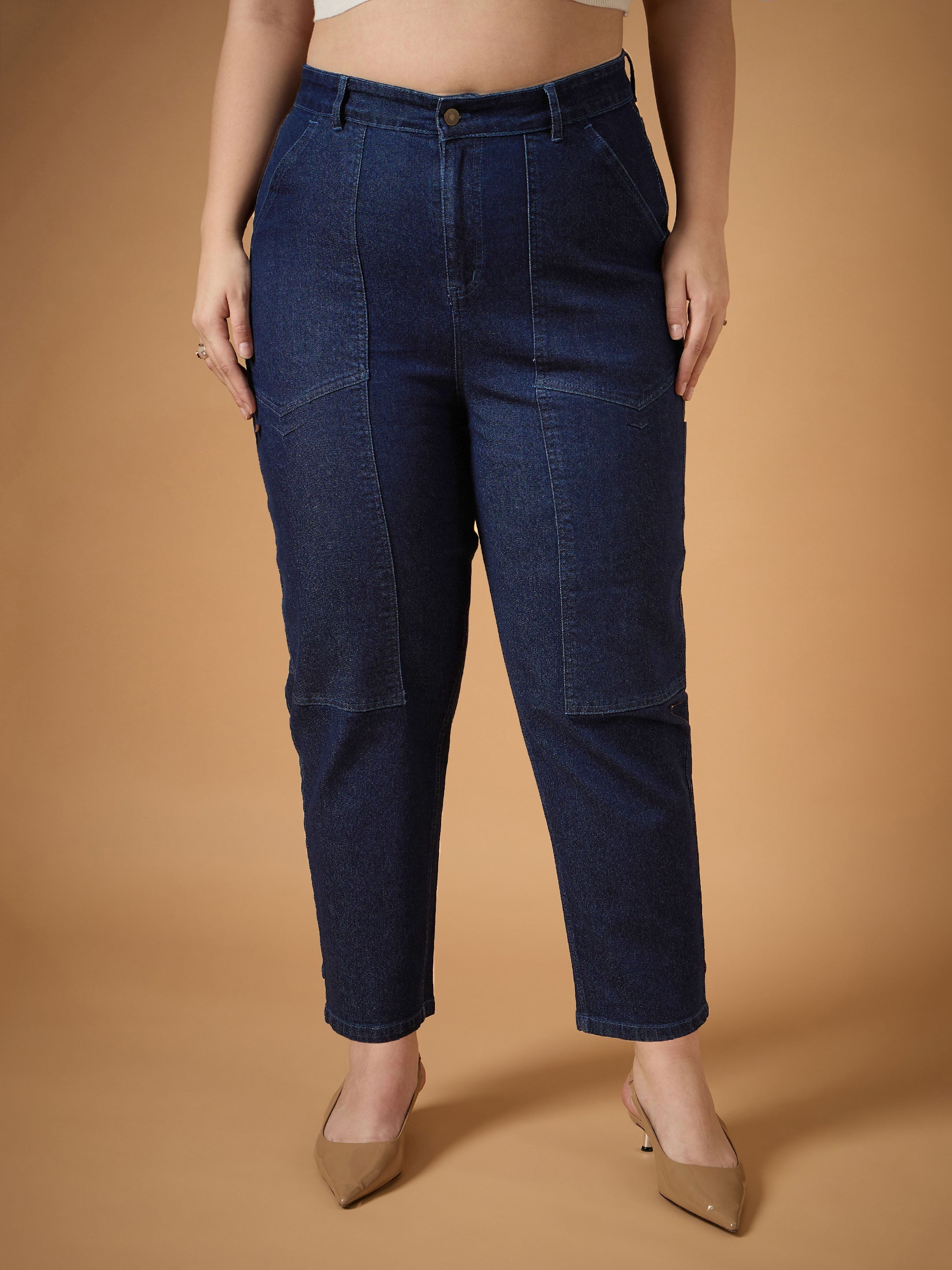 Women's Navy Blue Denim Jean - Sassafras