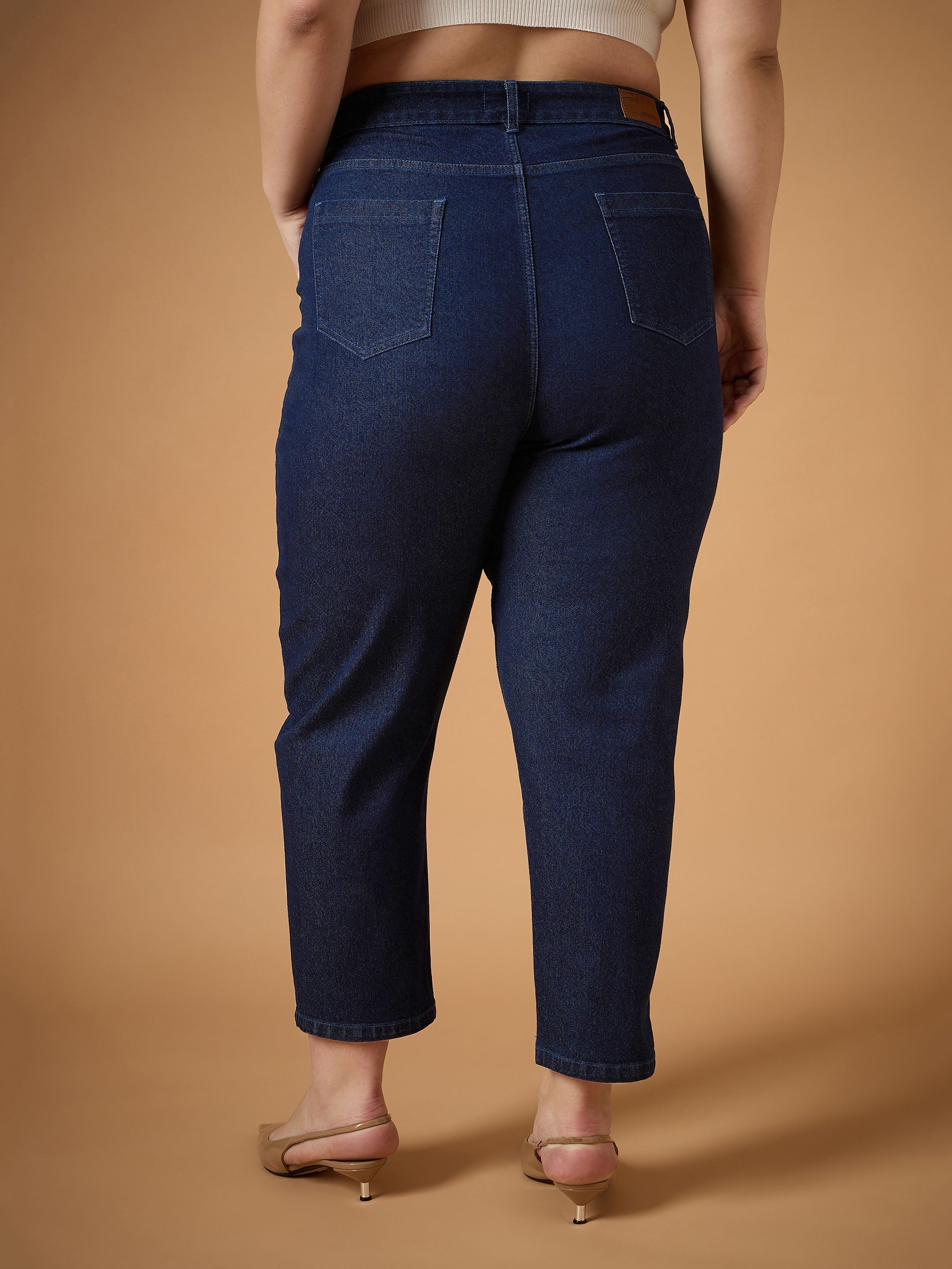 Women's Navy Blue Denim Jean - Sassafras