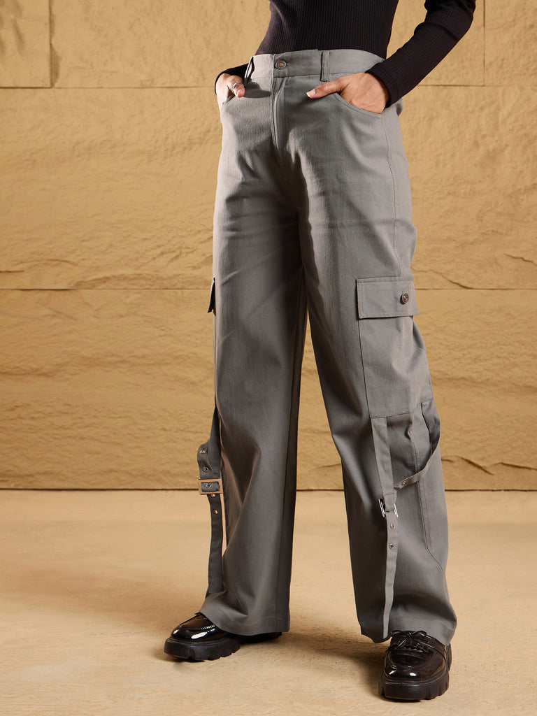 Women's Grey Pocket Pant