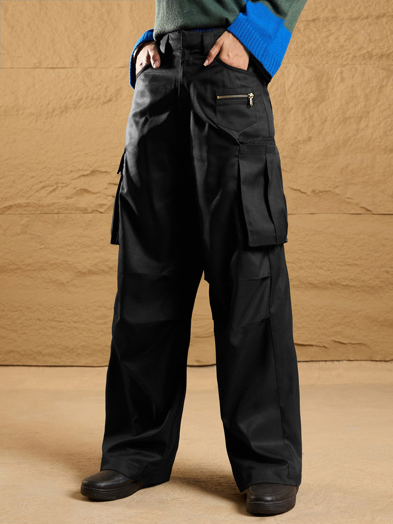 Women's Black Side Pocket Pant