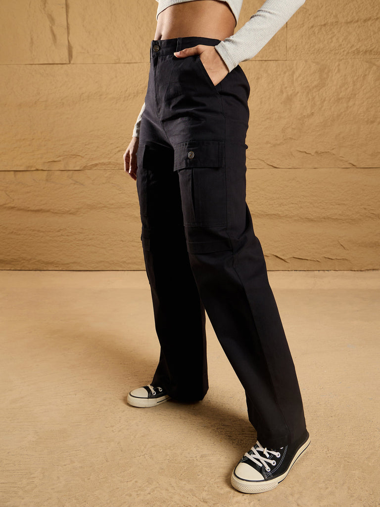 Women's Black Pocket Pant