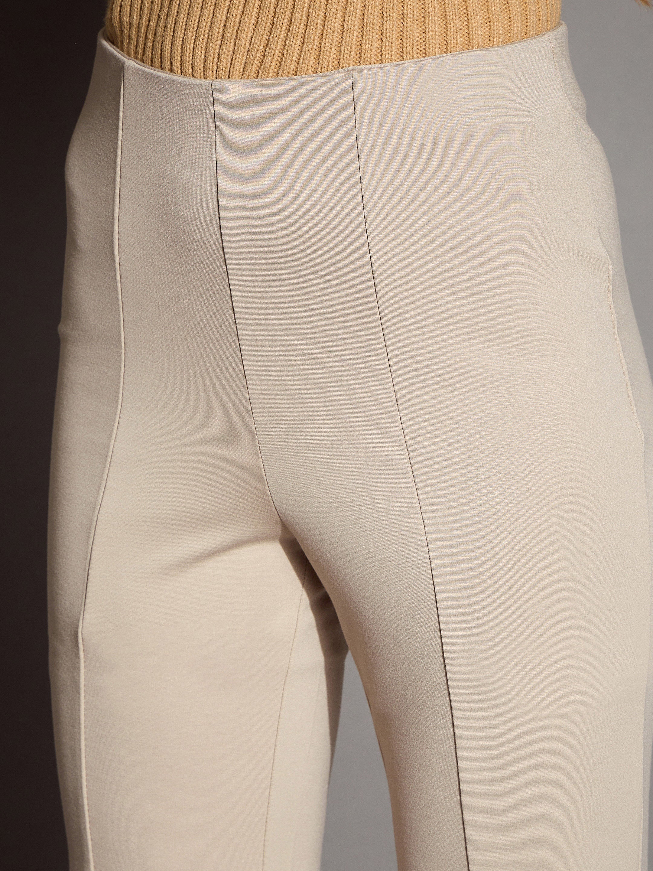 Women's Beige Solid Pant - Sassafras