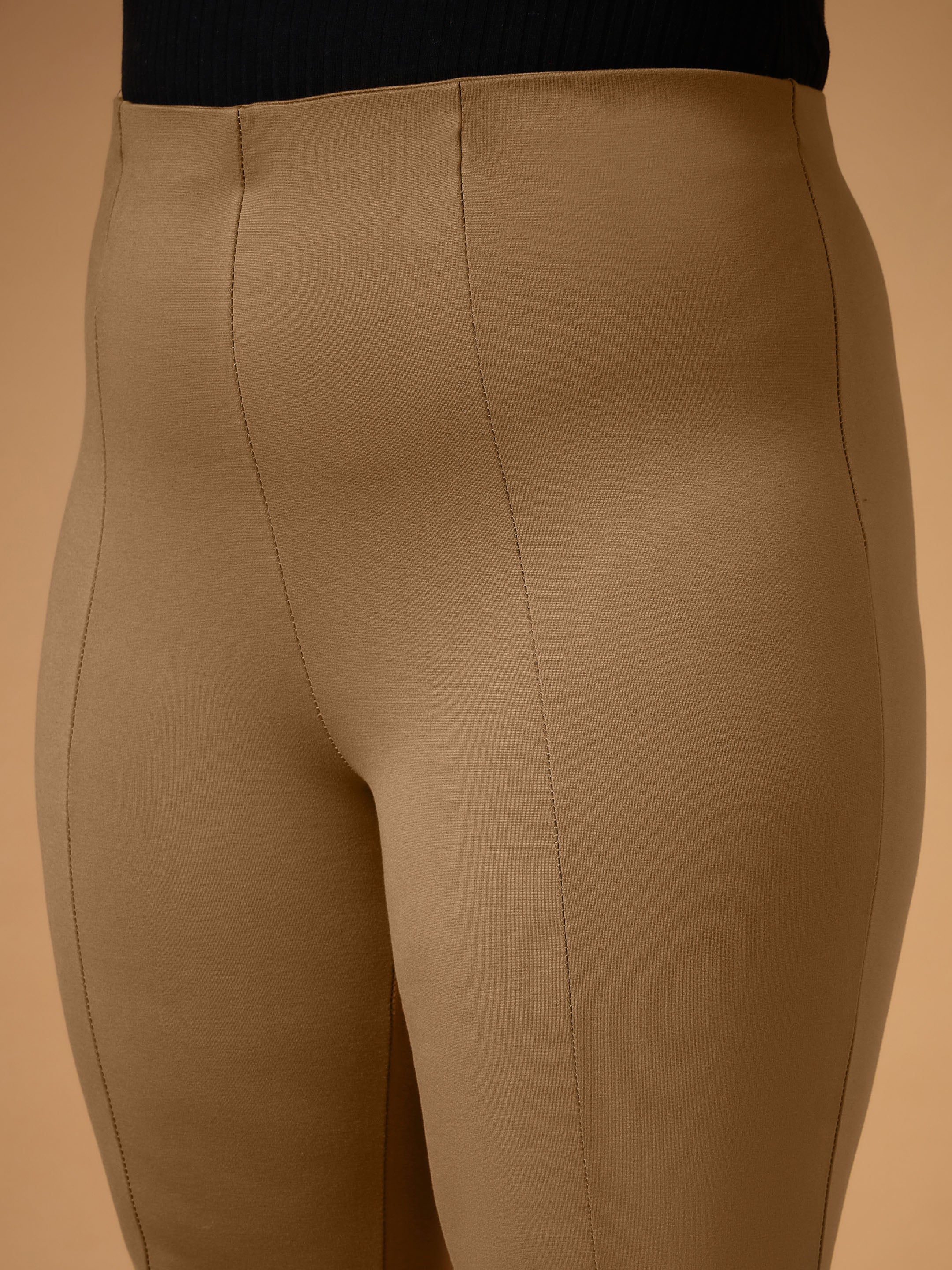 Women's Beige Solid Pant - Sassafras