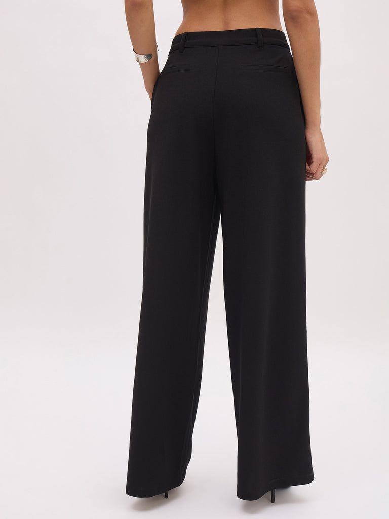 Women's Black Cross Pocket Pants