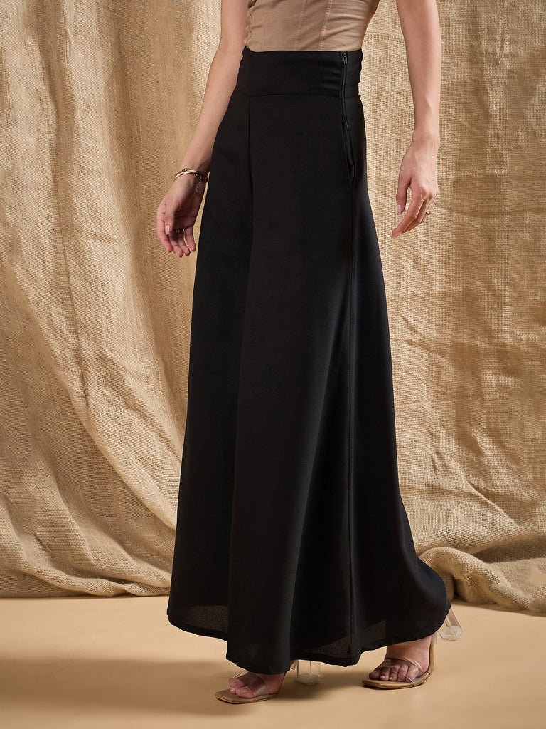 Women's Black Solid Pant