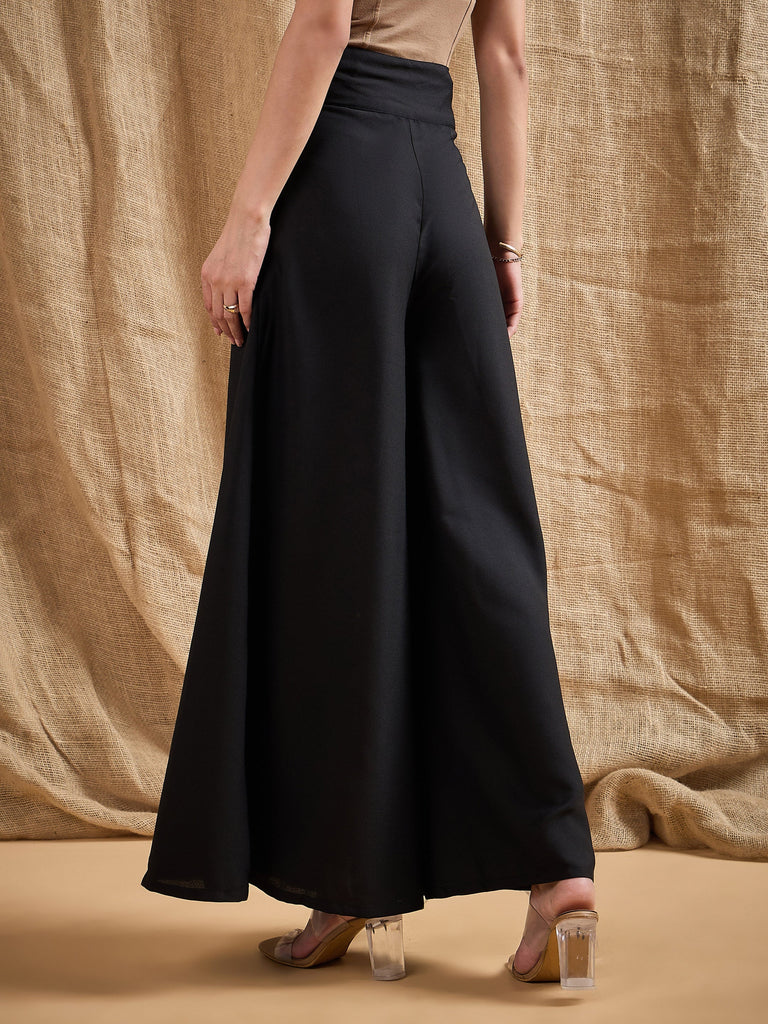 Women's Black Solid Pant