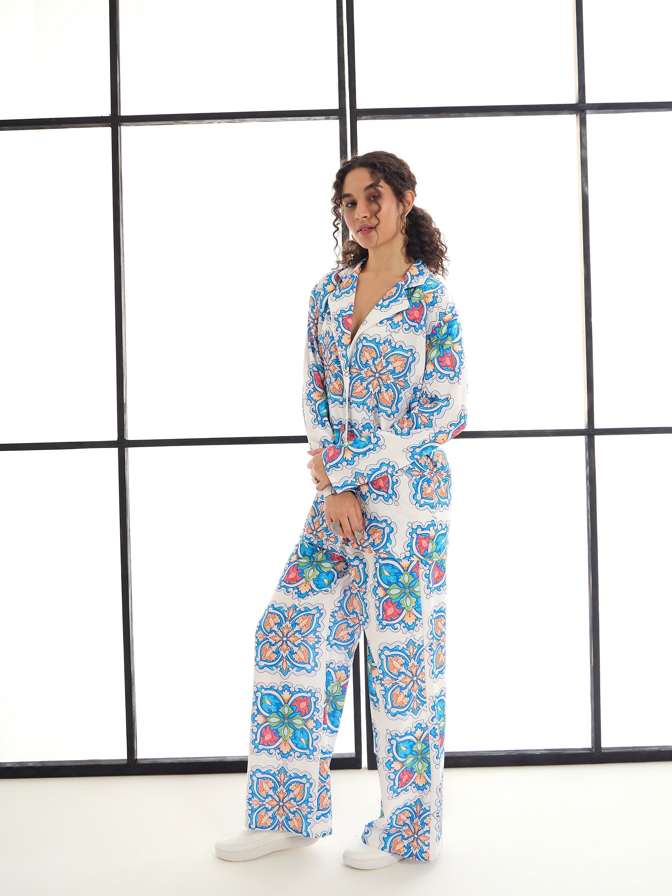 Women's White Floral Co-Ord Set - Sassafras