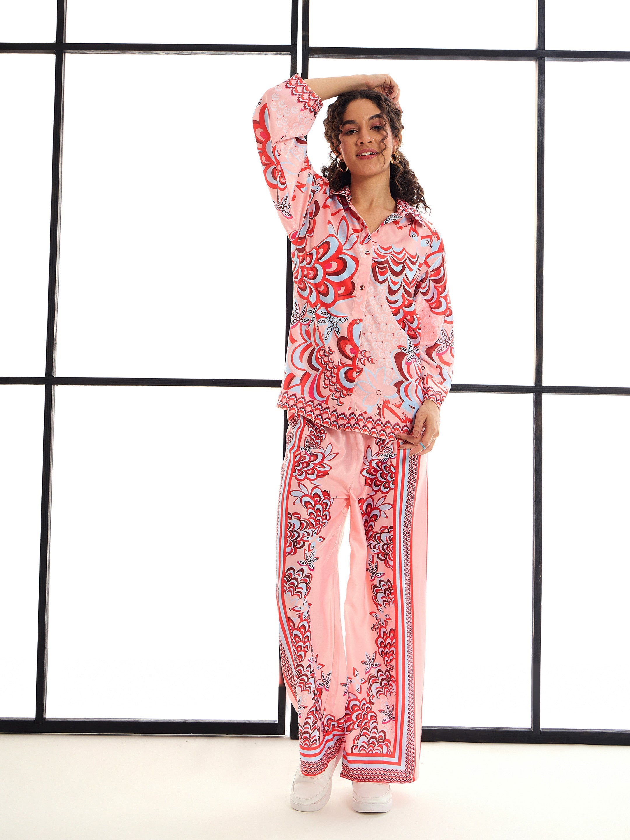 Women's Pink Floral Co-Ord Set - Sassafras