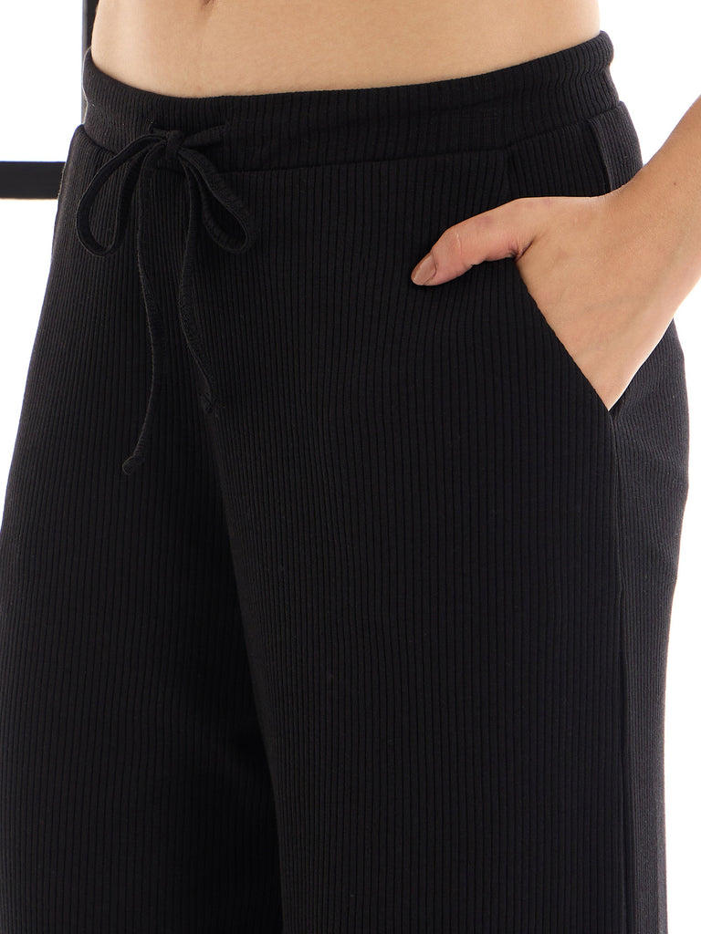 Women's Black Rib Night Suit