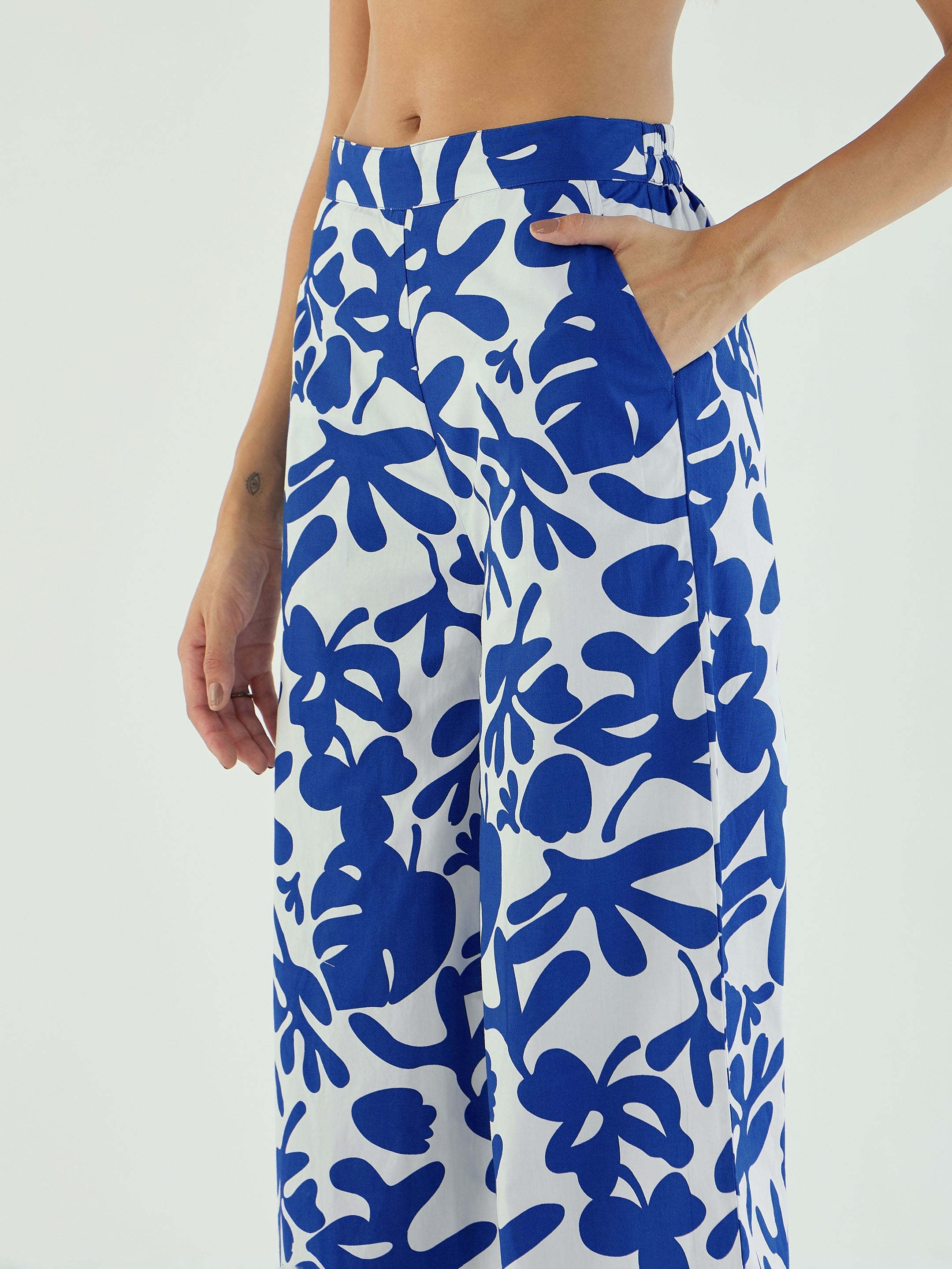 Women's Blue Floral Co-Ord Set - Sassafras