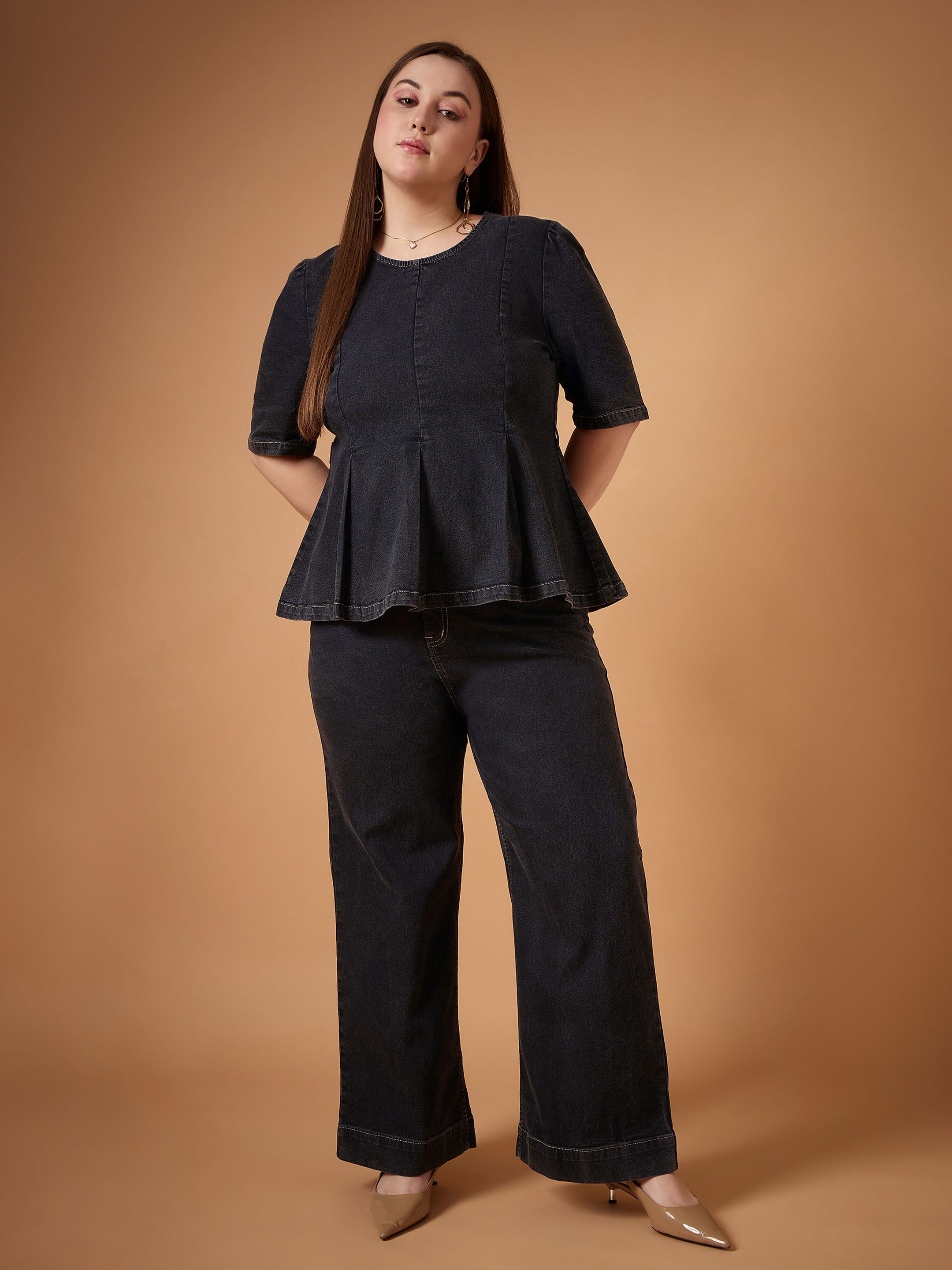 Women's Black Denim Co-Ord Set - Sassafras