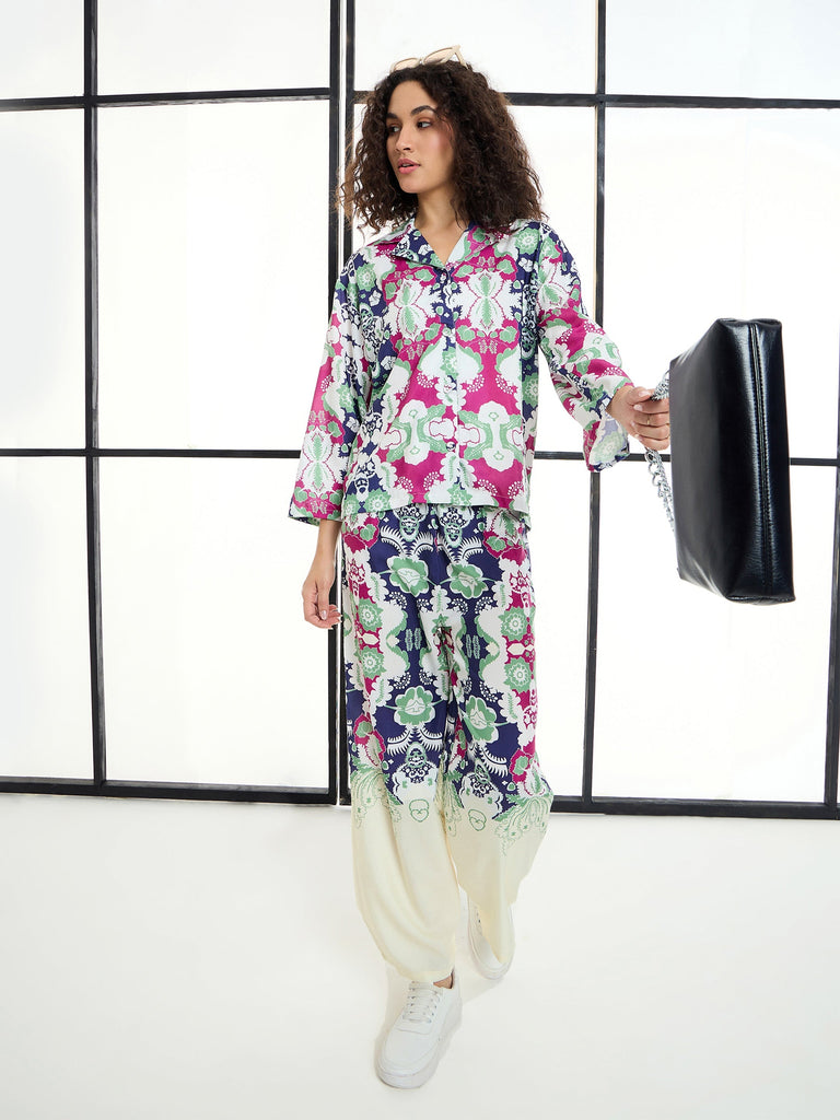Women's Green Floral Co-Ord Set