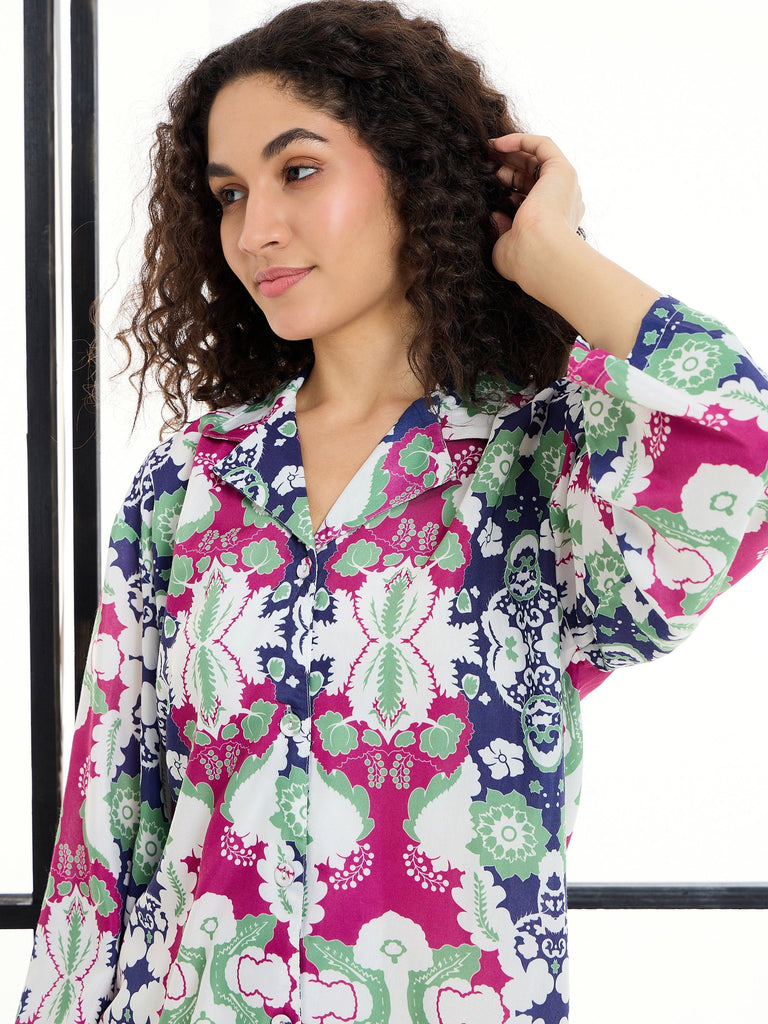 Women's Green Floral Co-Ord Set