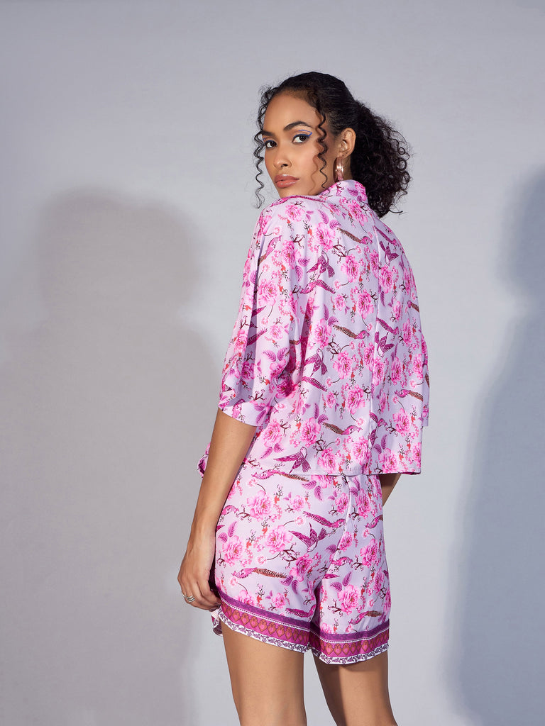 Women's Pink Floral Co-Ord Set