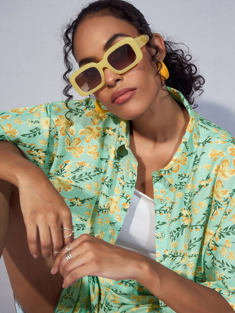 Women's Green Floral Co-Ord Set