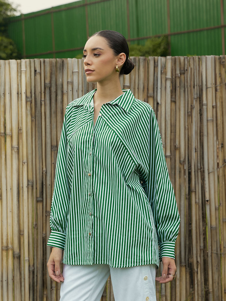 Women's Green Over Size Shirt