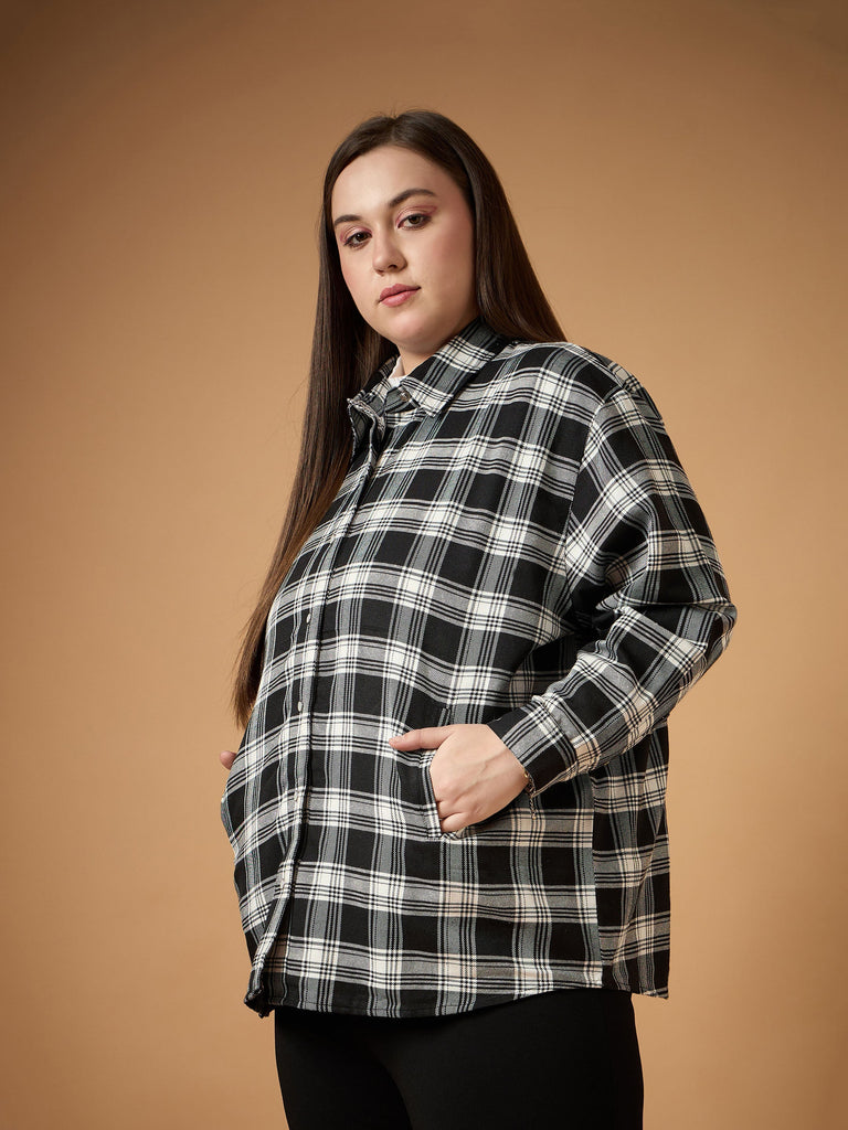 Women's Black Strong Shacket