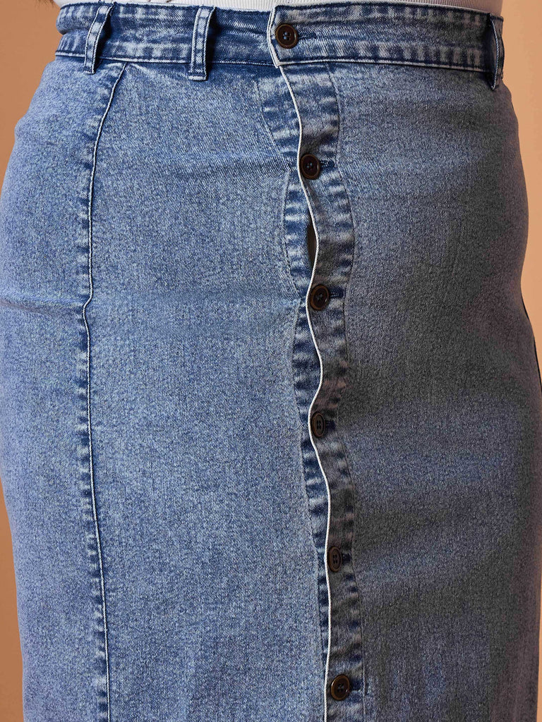 Women's Blue Denim Skirt