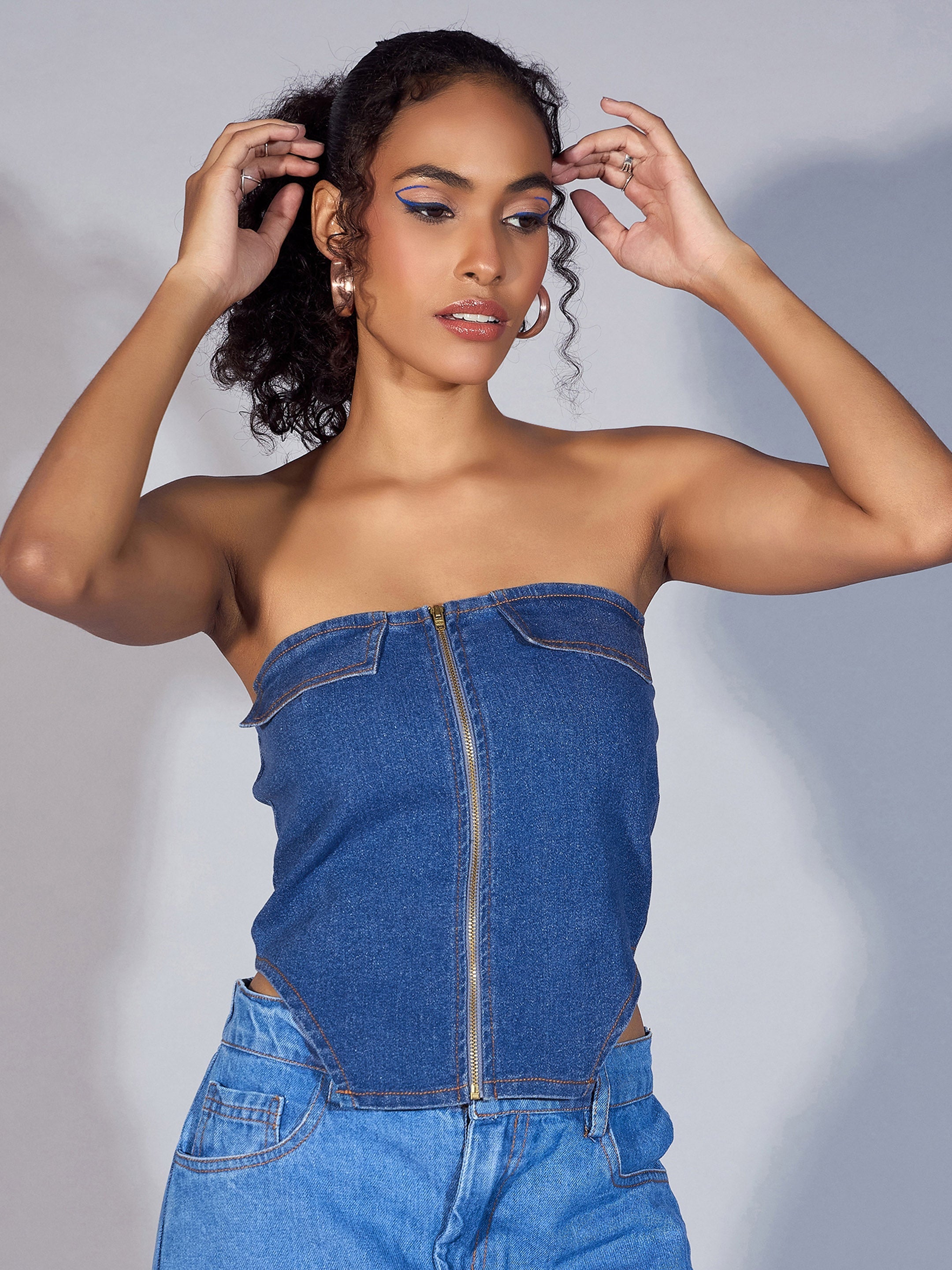 Women's Blue Denim Top - Sassafras