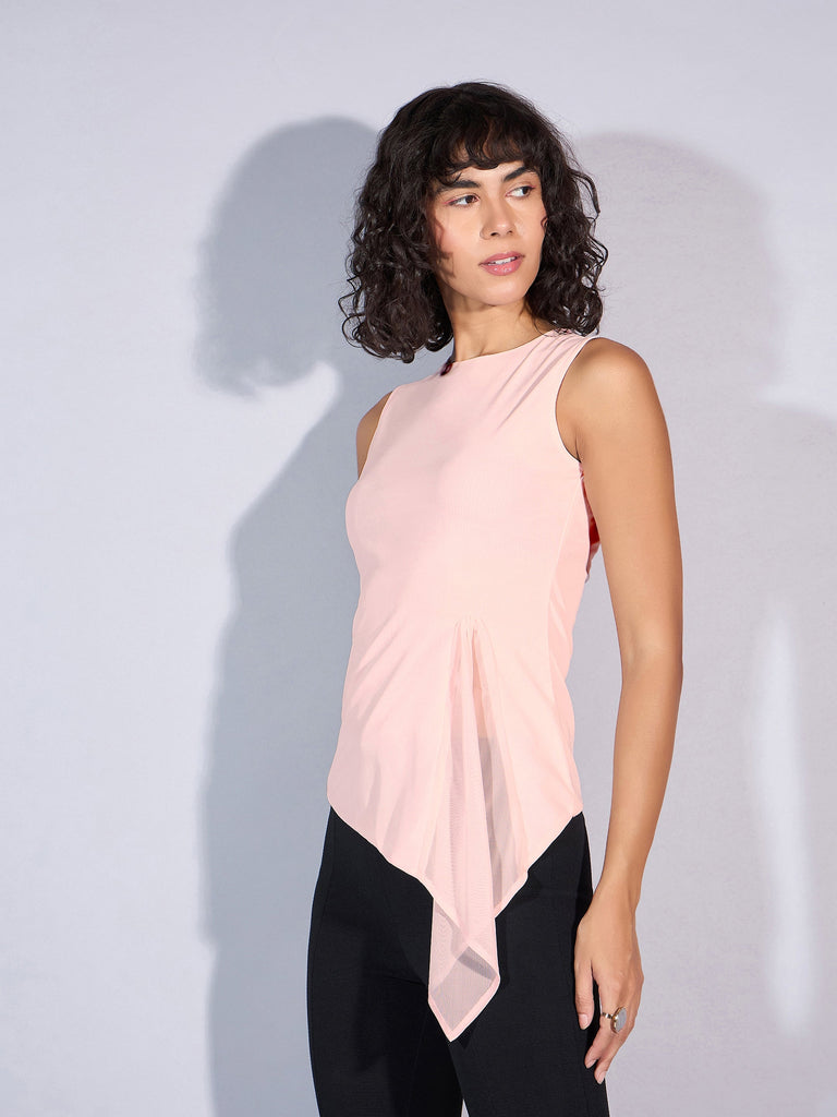 Women's Pink Solid Top