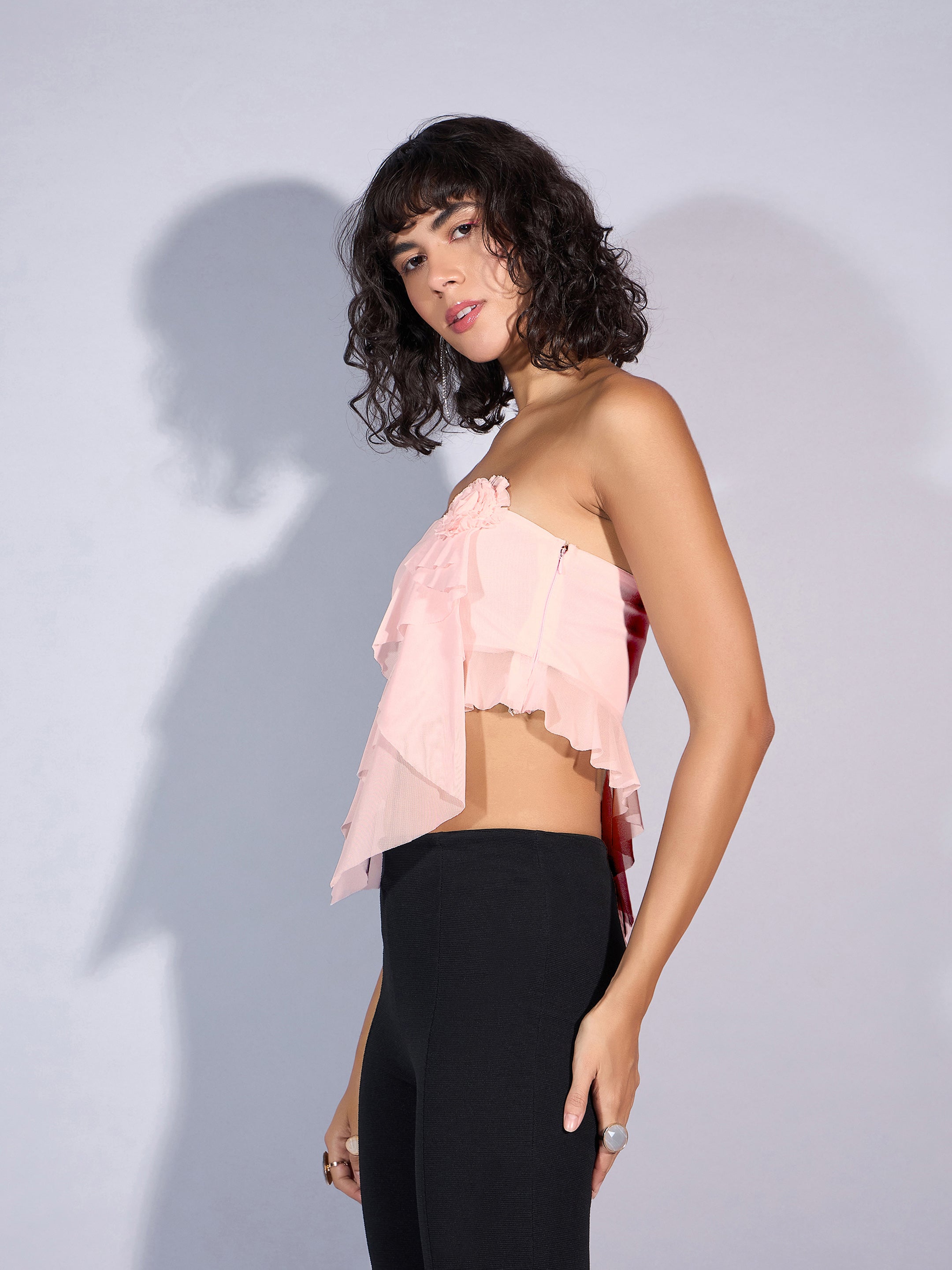 Women's Pink Crop Top - Sassafras