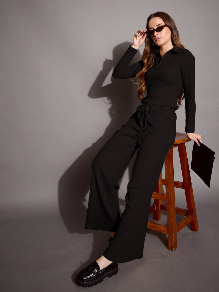 Women's Black Rib Top