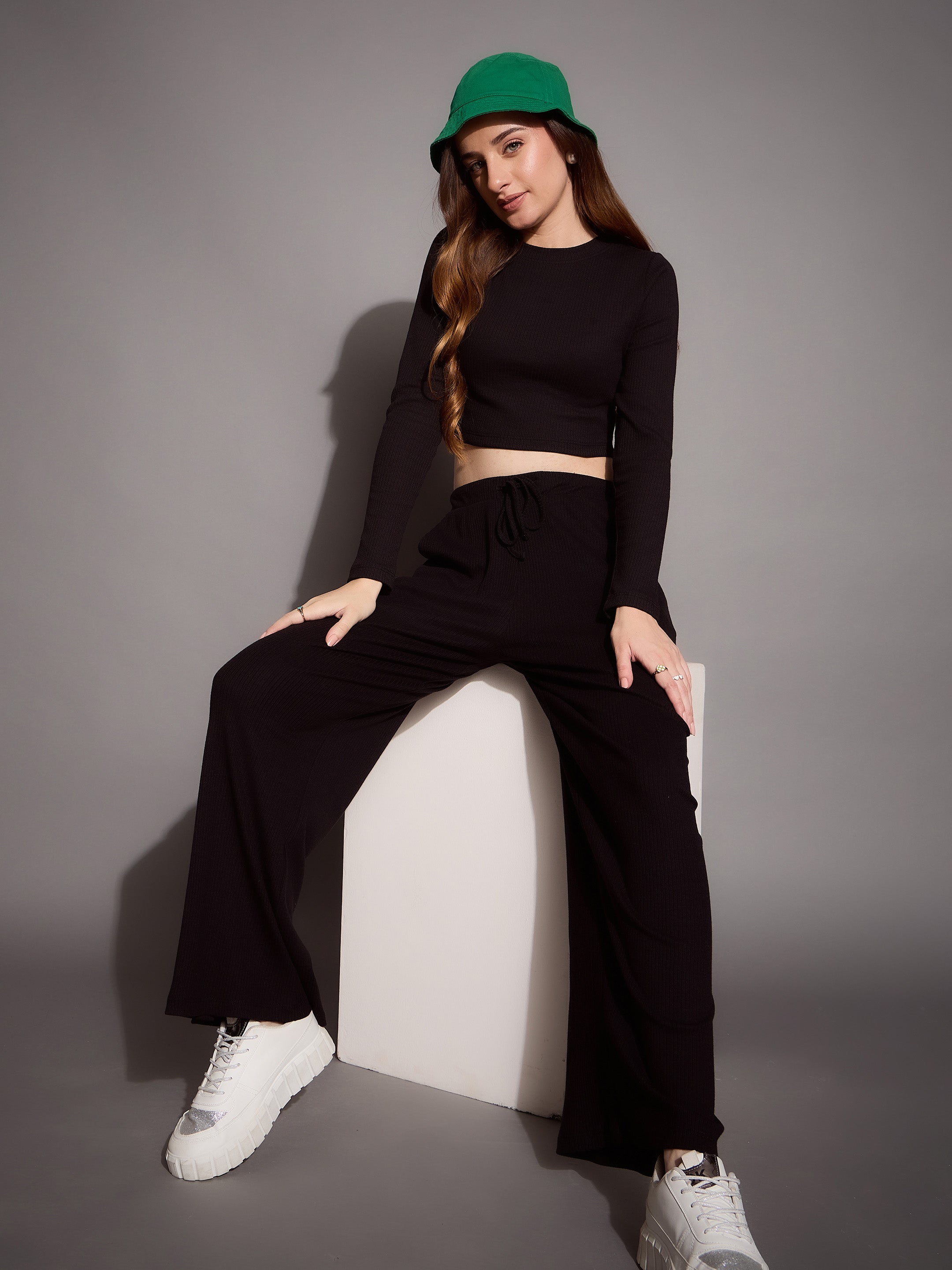 Women's Black Crop Top