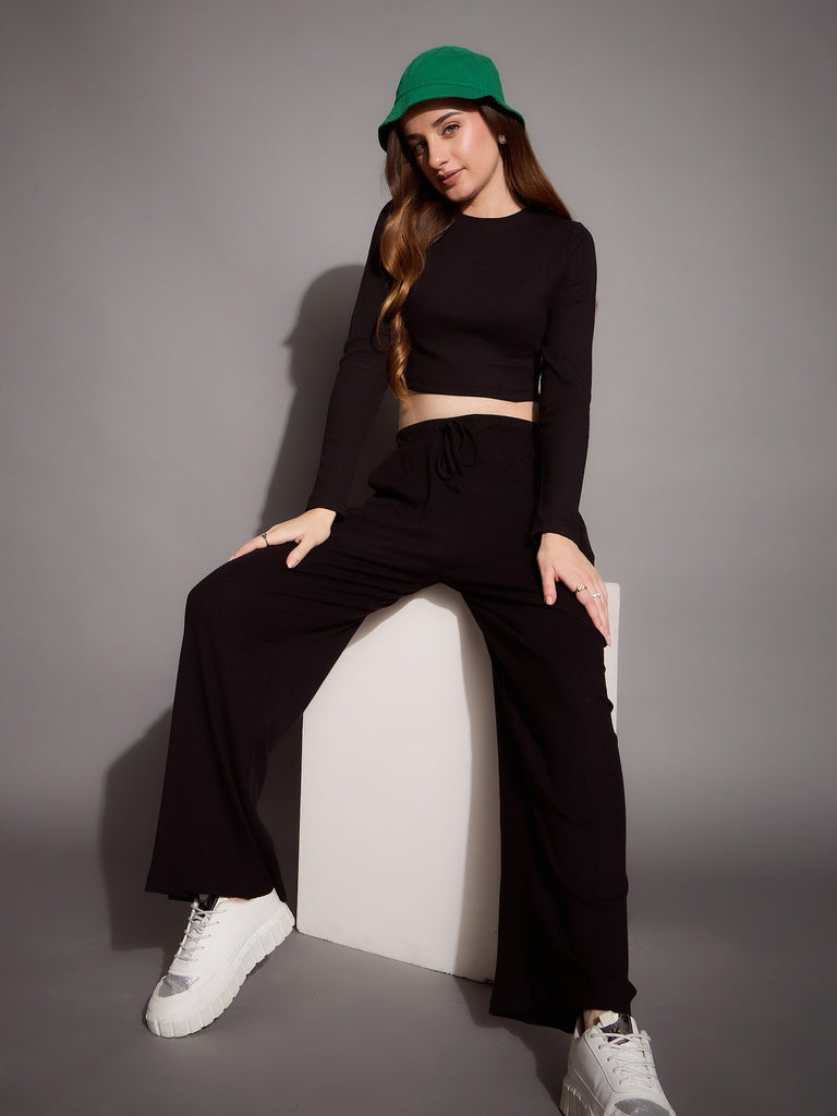 Women's Black Crop Top