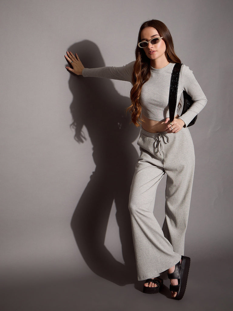 Women's Grey Crop Top