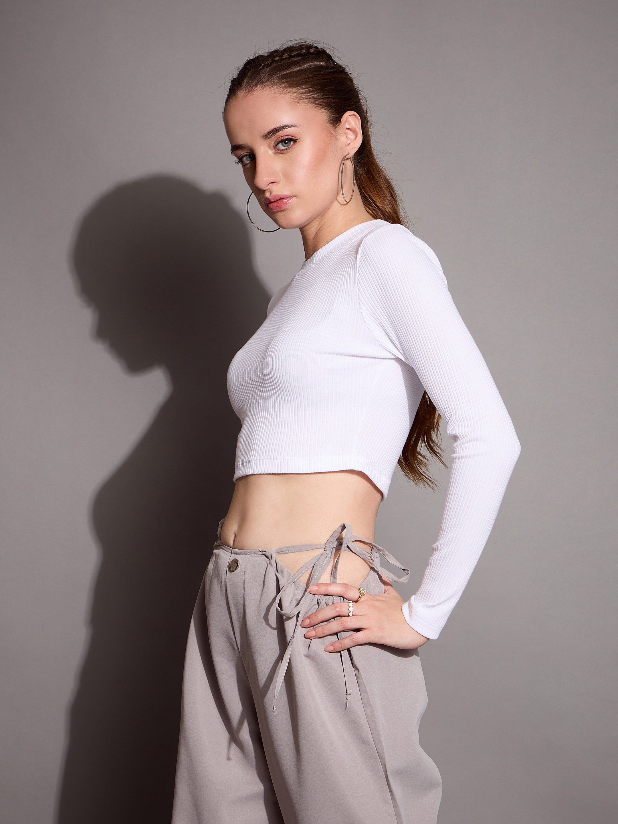 Women's White Crop Top - Sassafras