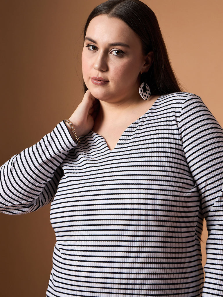 Women's Black Rib Top