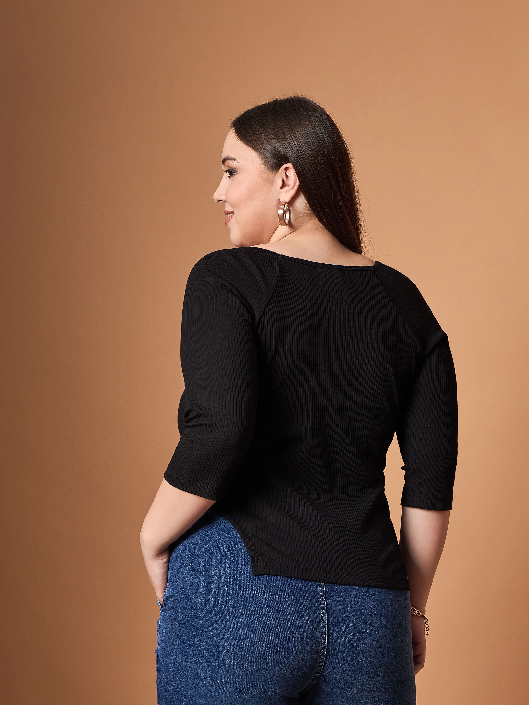 Women's Black Rib Top - Sassafras