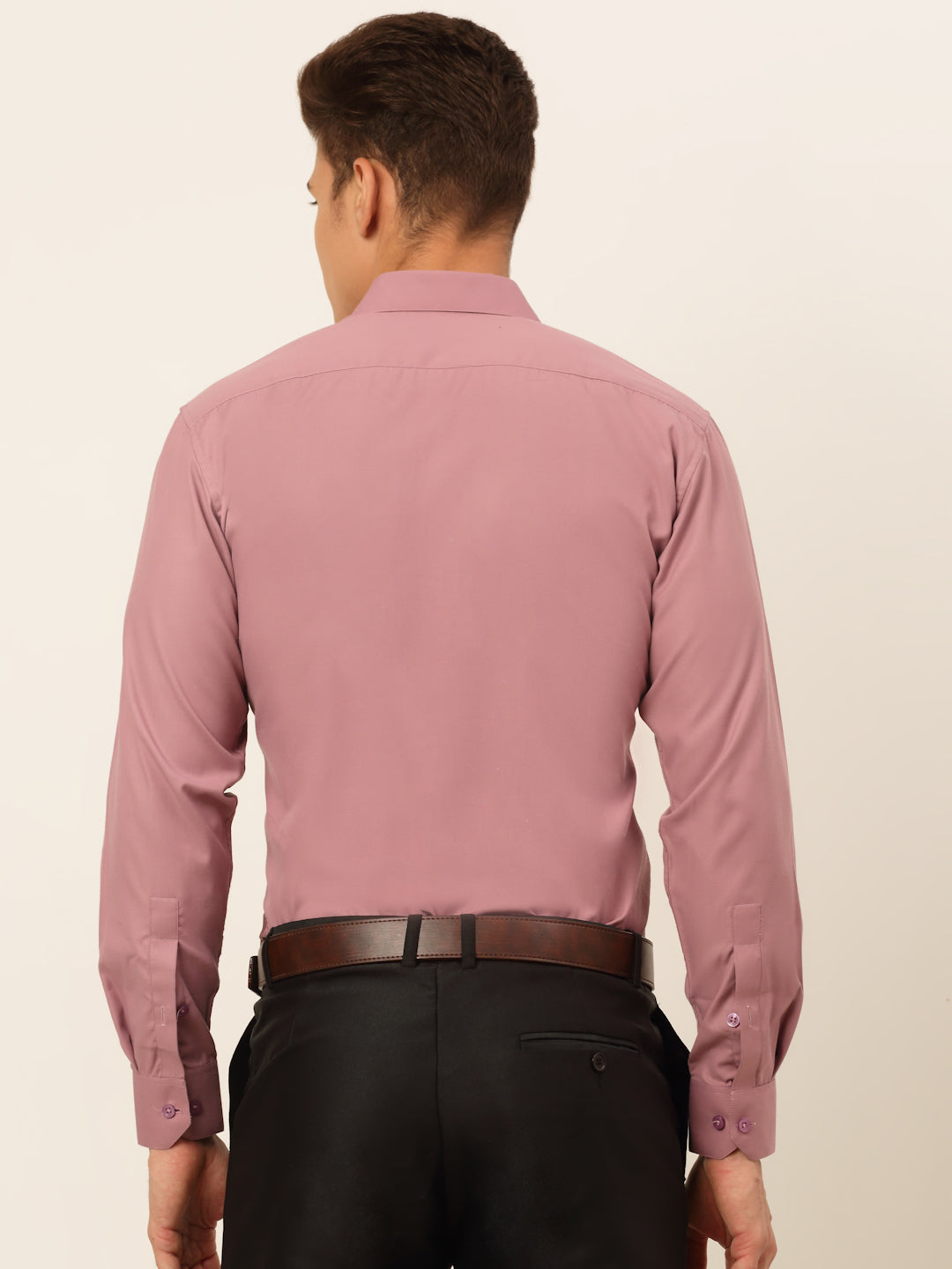 Men's Magenta Pink Formal Solid Shirts - Taantav