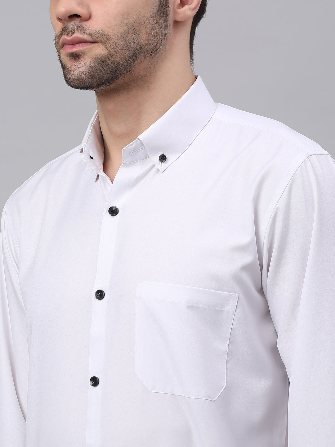 Men's Cotton Solid Button Down Formal Shirts - Taantav