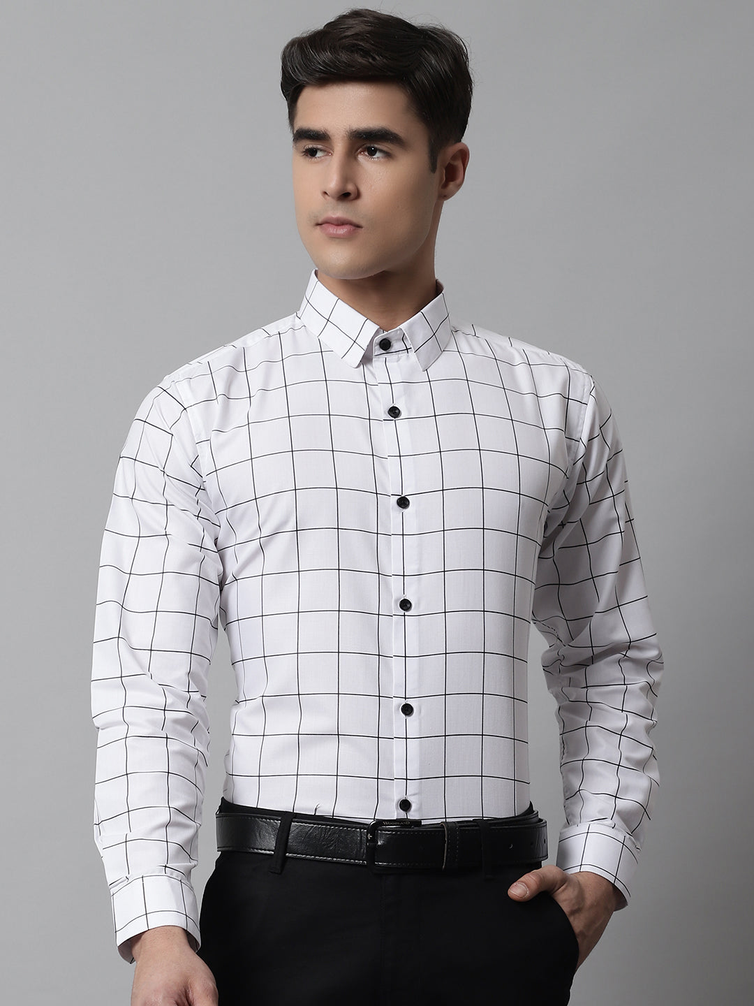 Men's Cotton Checked Formal Shirts - Taantav