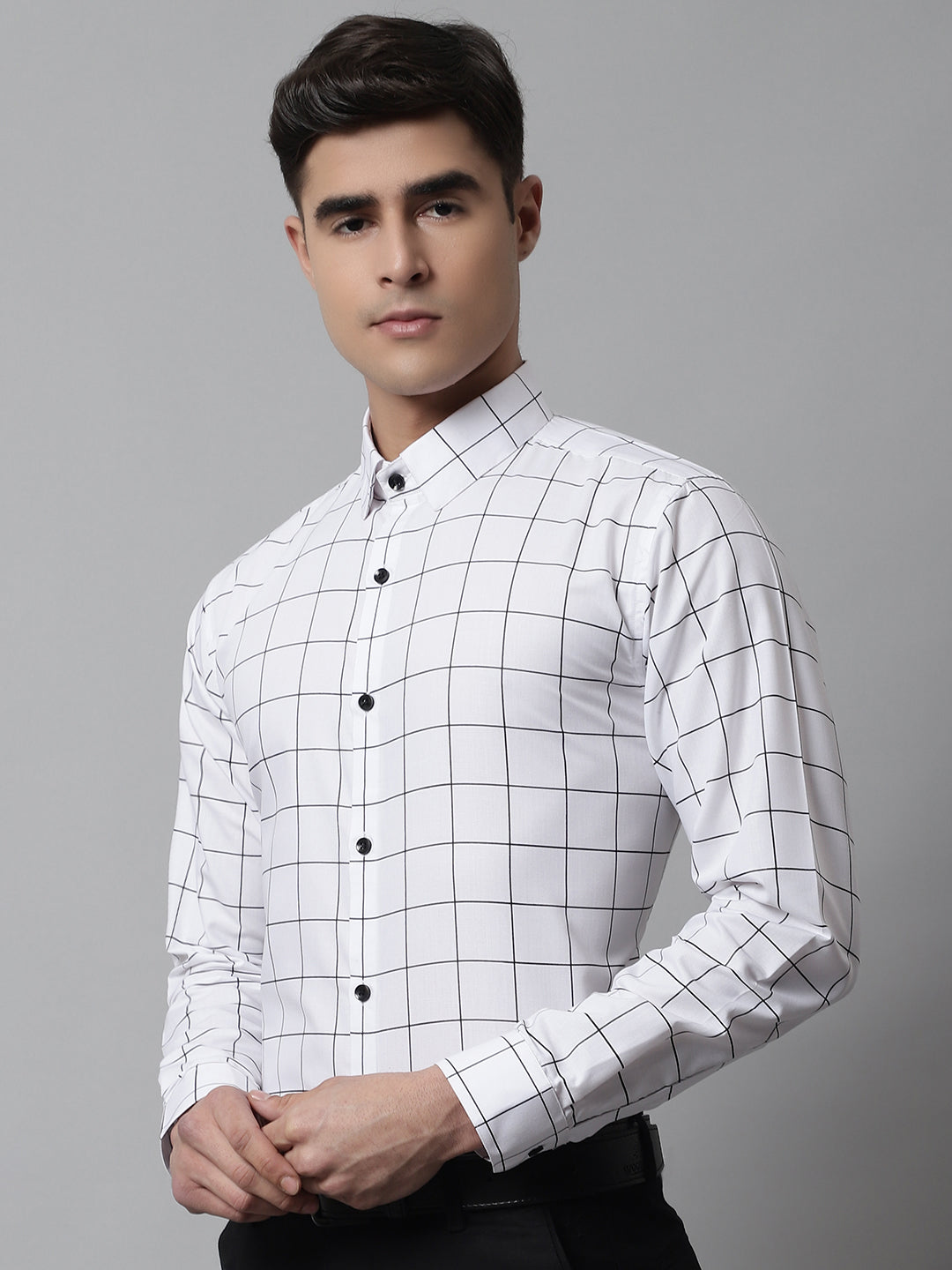 Men's Cotton Checked Formal Shirts - Taantav