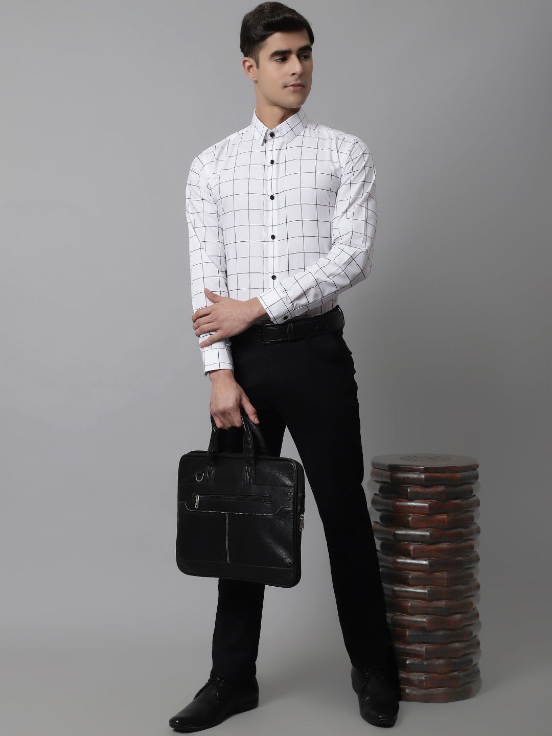 Men's Cotton Checked Formal Shirts - Taantav