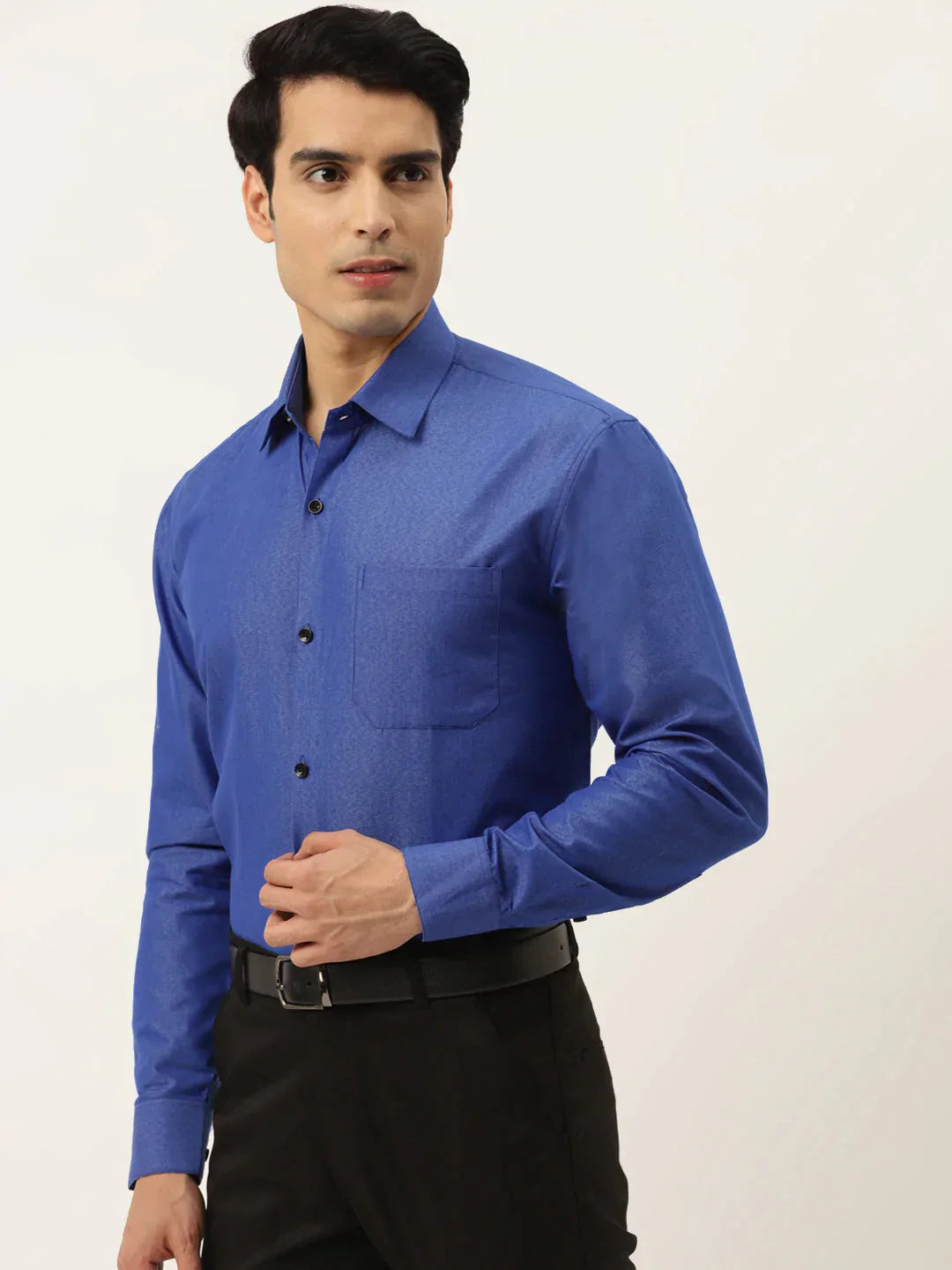 Men's Solid Formal Cotton Shirt - Taantav