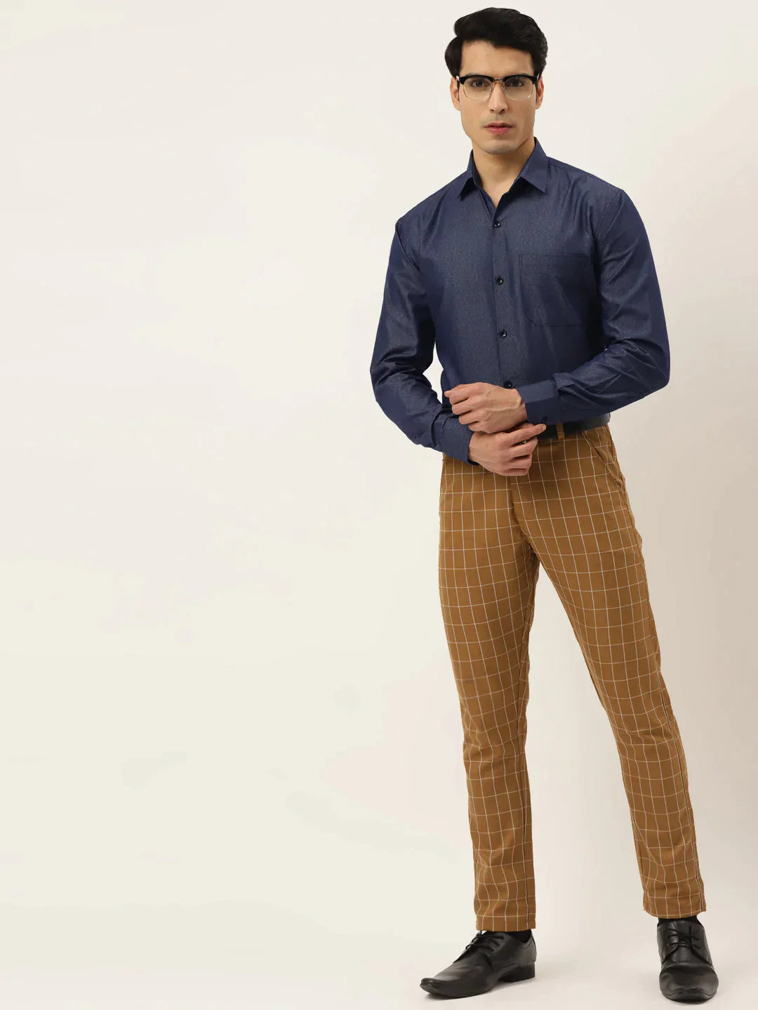 Men's Solid Formal Cotton Shirt - Taantav