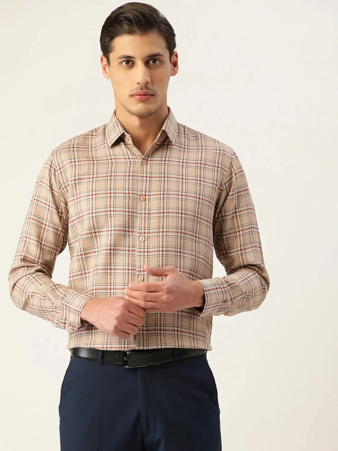 Men's Cotton Checked Formal Shirts - Taantav