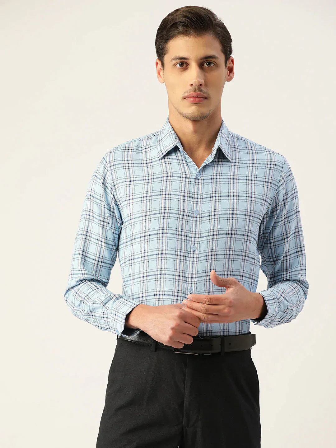 Men's Cotton Checked Formal Shirts - Taantav