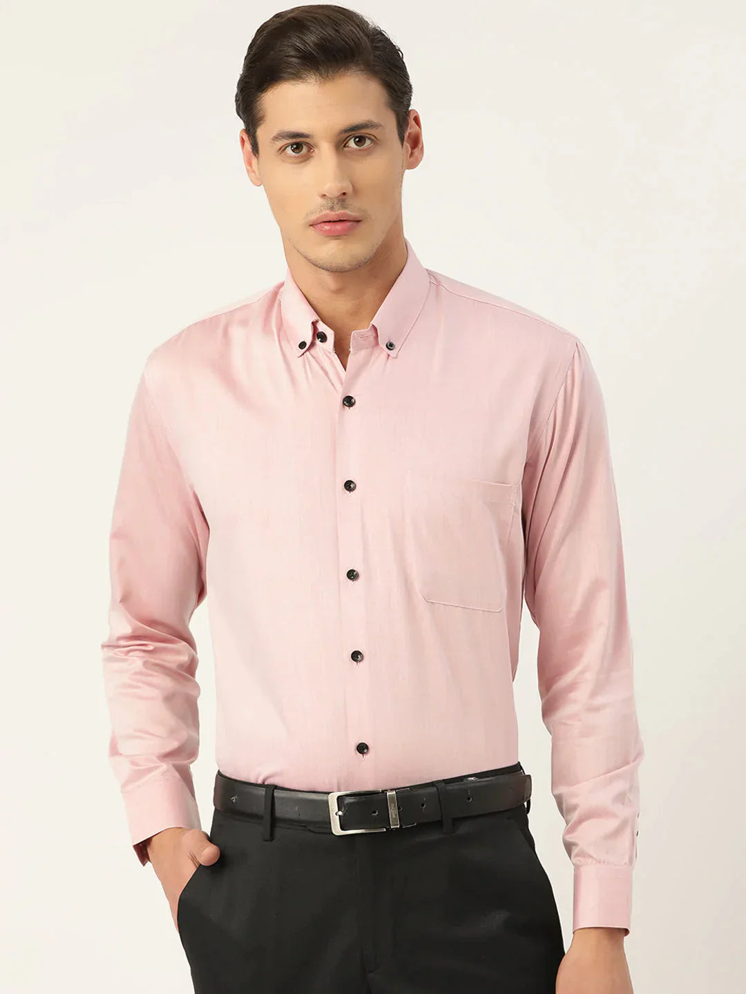 Men's Solid Formal Cotton Shirt - Taantav