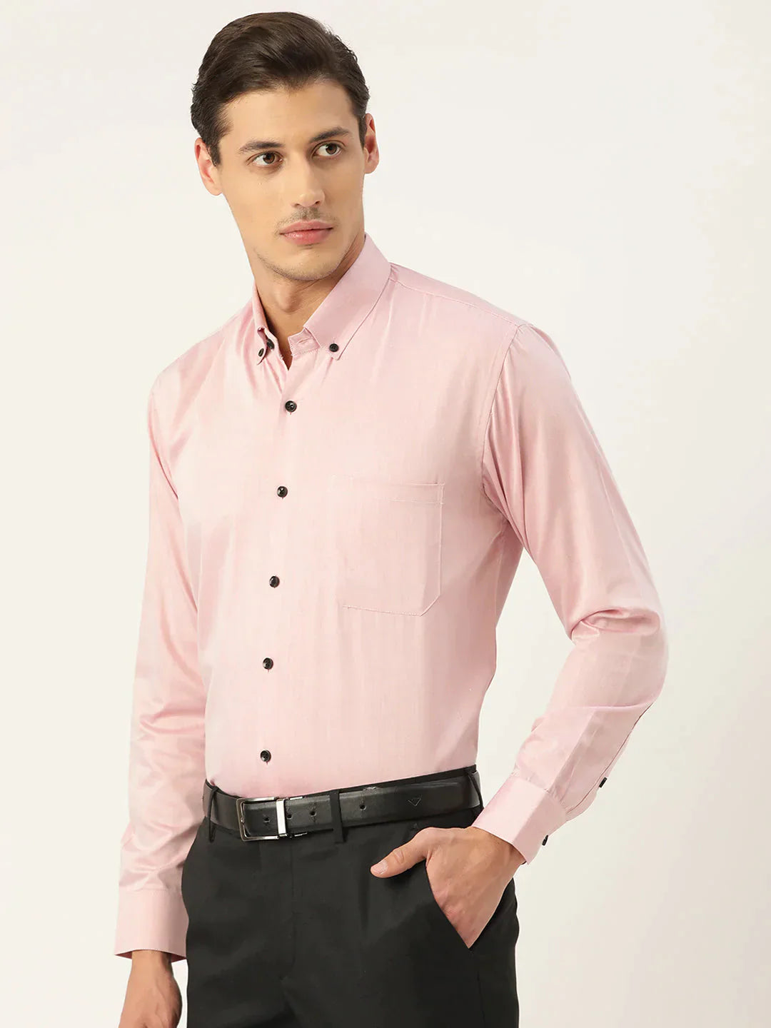 Men's Solid Formal Cotton Shirt - Taantav