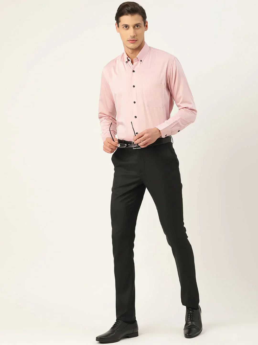 Men's Solid Formal Cotton Shirt - Taantav