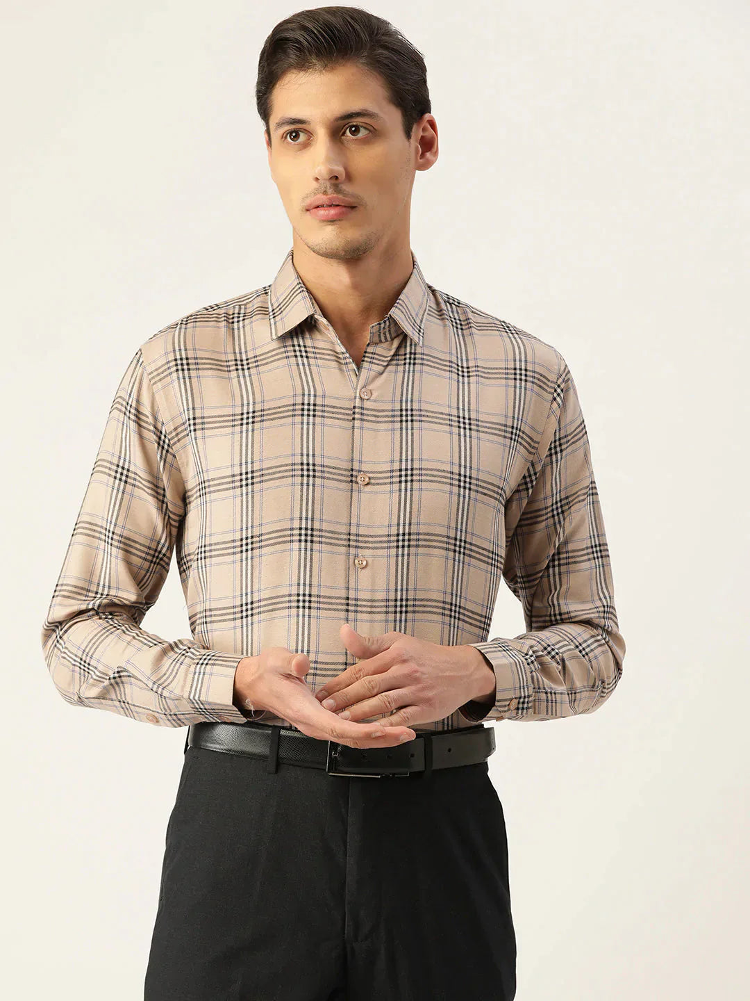 Men's Cotton Checked Formal Shirts - Taantav